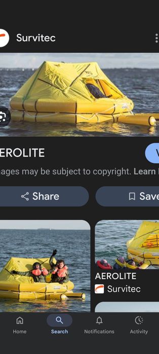 Barca salvare octogonala, echipează avioanele