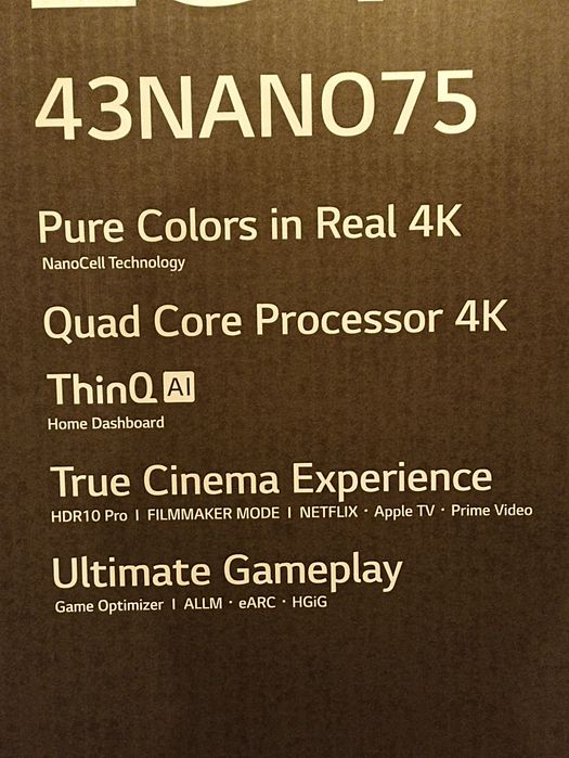 Smart TV LG-43NANO75, UHD(4K), NOU,