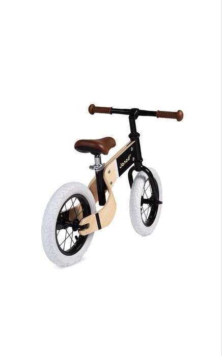 Велосипед без педали Janod - Deluxe balance bike, Дървен, Кафяв/Бежов
