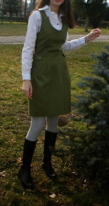 Rochie/ sarafan damă stofă verde