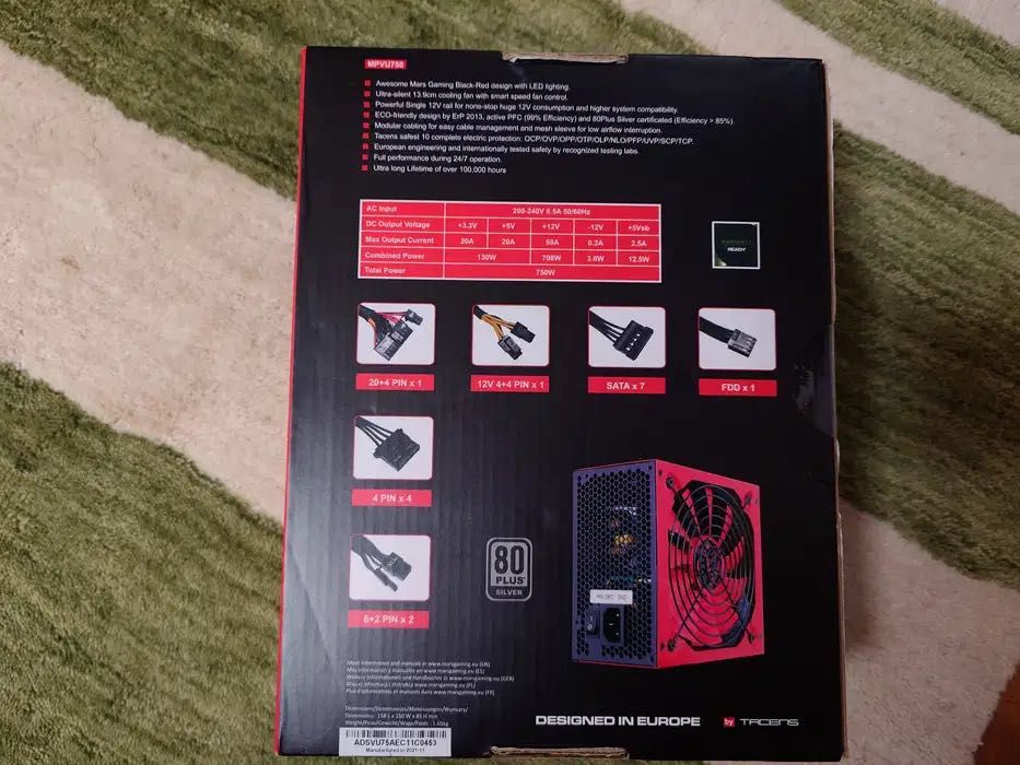 Sursa Mars Gaming Vulcano MPVU750 750W 80PLUS Silver sigilata