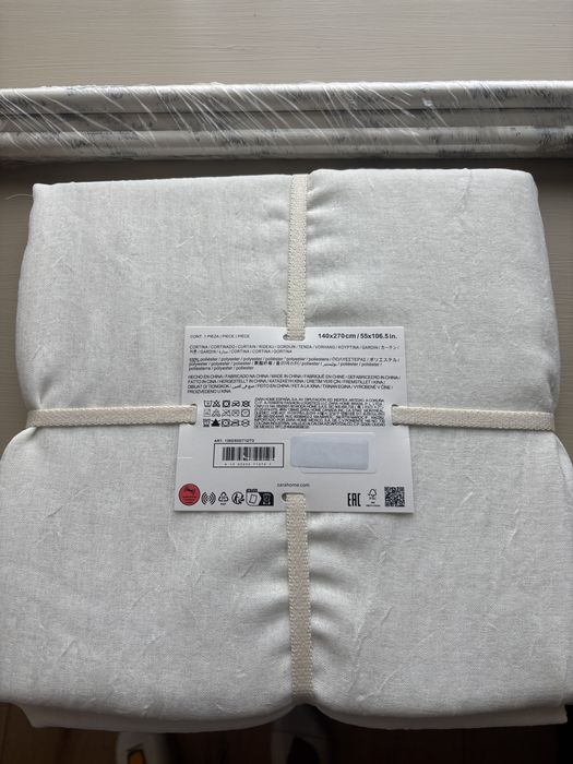 Чисто нови пердета(Zara)и корнизи от ковано желязо с прахово покритие