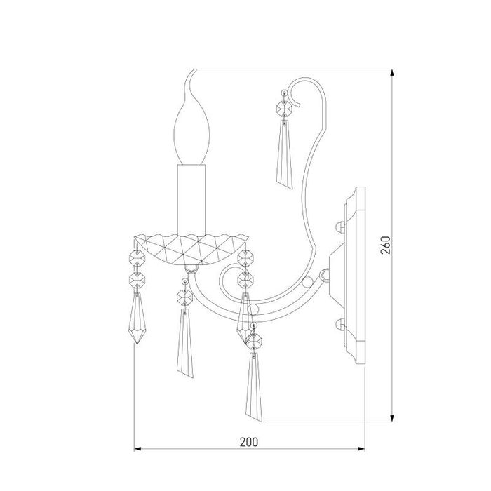 Бра хрусталь 1 ШТ ПОСЛЕДНЯЯ