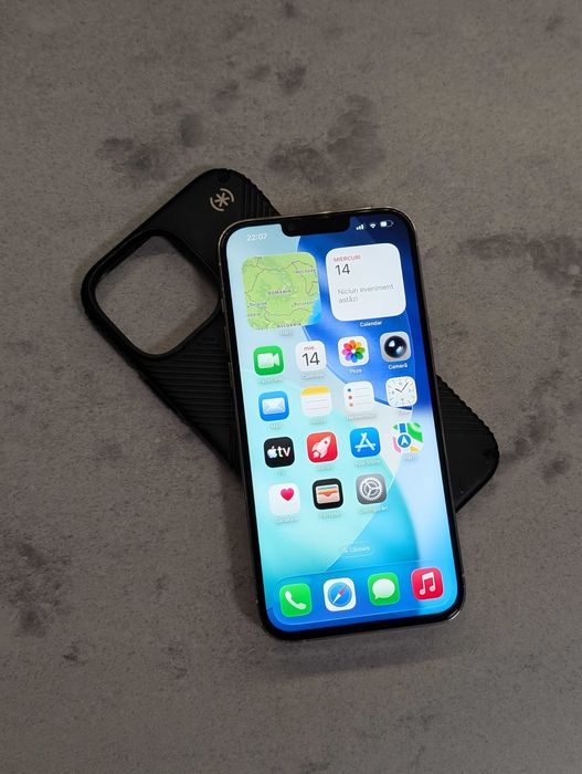 iPhone 13 Pro Max 128gb + Husa + Folie + Cablu Baterie 100% White Display NOU iOs 26.6