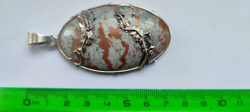 Красивый кулон серебряный с камнем АГАТ