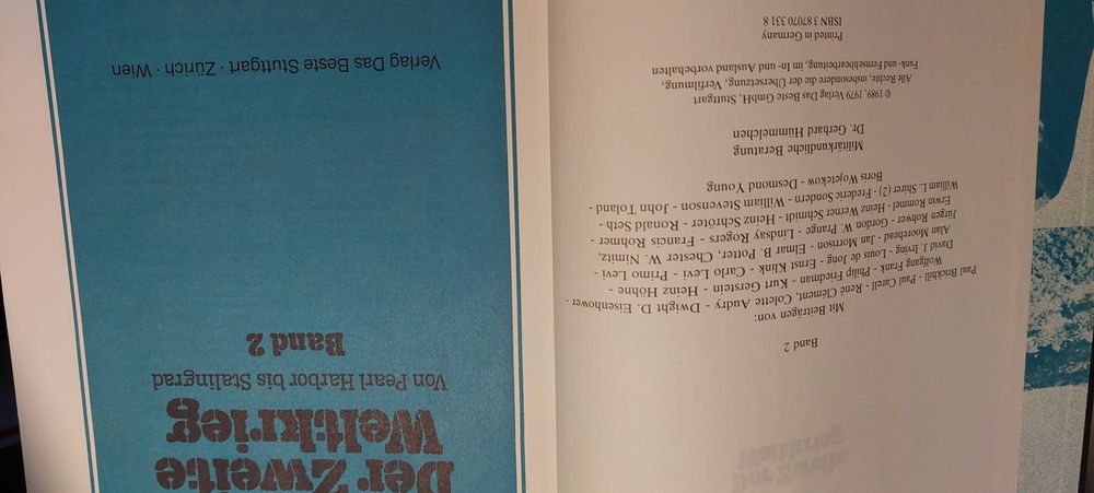 Carti , 3 volume DER ZEITE WELTKRIEG , stare foarte buna ! Razboi