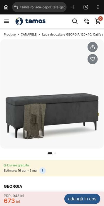 Vand lada de depozitare defecta, fara picioare