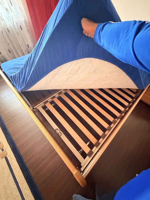 Pat bambus 200x200 cu tot cu saltea