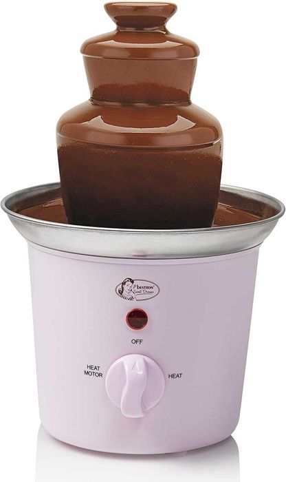 Шоколадов фонтан Bestron, 3 нива розов, 15,5x15,5x24,5см 60W