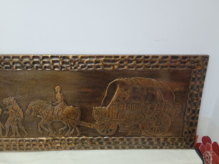 Медна картина пано 130х40 НАМАЛЕНА