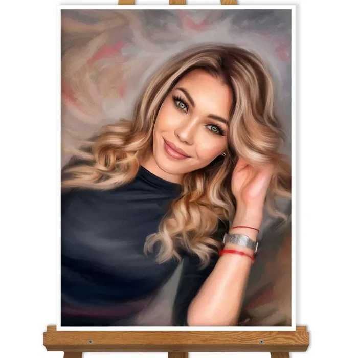 Cadoul perfect,pictura portret dupa fotografie