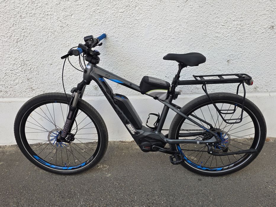 Bicicleta electrica Vulcano 500 roti 27.5x2.4 asistata cu portabagaj suspensie fata