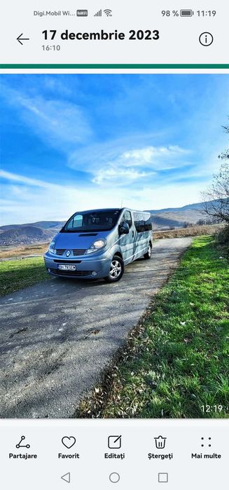 Închiriez Renault Trafic 8 +1,intern și extern, cu sau fără șofer