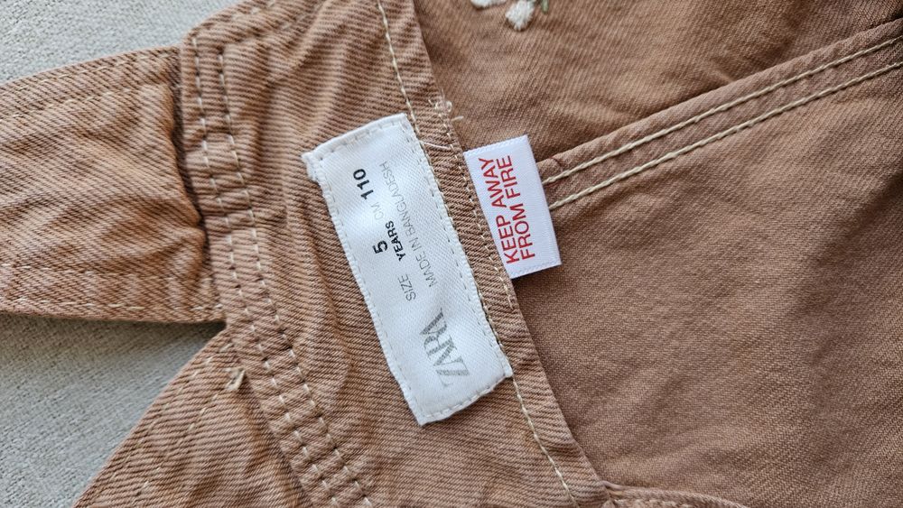 ZARA Гащеризонче с бродерия 5 г. 110 см