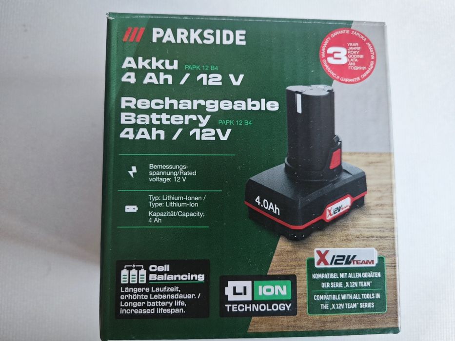 Зарядно и батерия parkside x20team  и x12v team