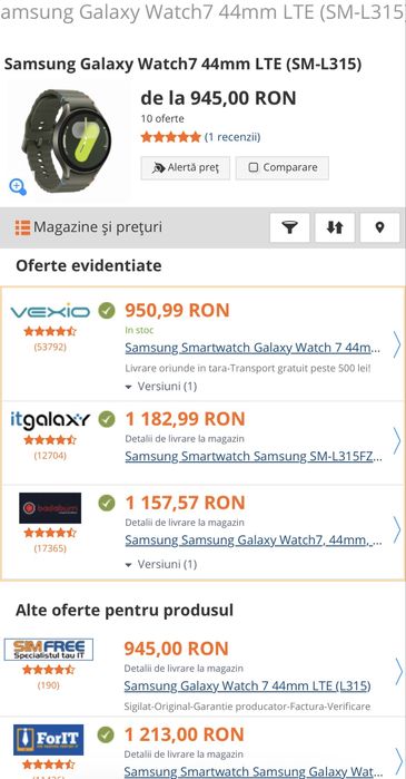 MDM vinde: Samsung Galaxy Watch 7, LTE, 44mm, Green.