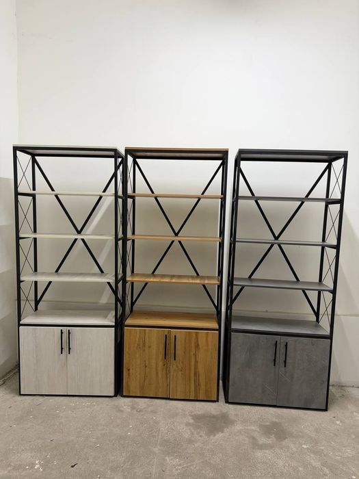 Лофт услубидаги стелажлар ишлаб чикарувчилардан сотилади