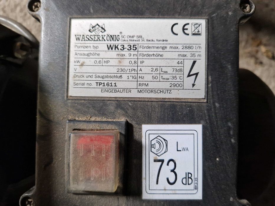 Pompa de gradina (hidrofor) Wasserkonig 600W