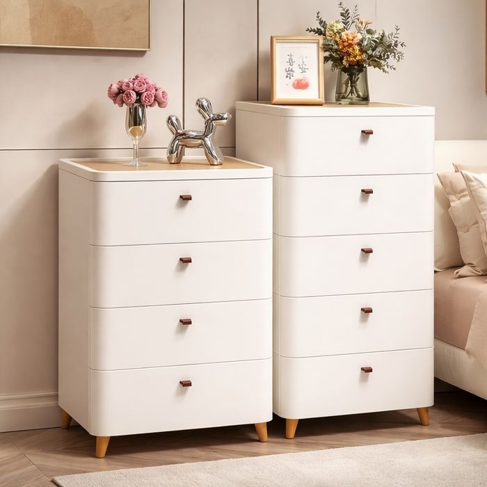 Комод для дома с ящиками 60×35×90 см, белый