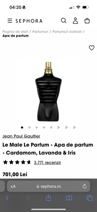 Jean Paul Gaultier Le Male Le Parfum 125ml EDP Intense, 100% original