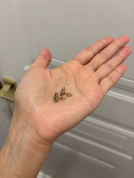 Серебряные пусеты серьги серебро 925 пробы