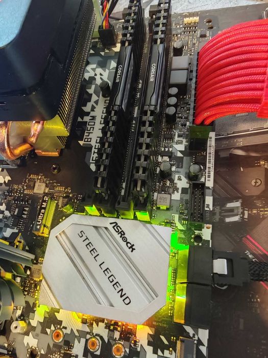 ASRock B450M Steel Legend + Ryzen 5 5600, шестядрен 3.5/4.4GHz АМ4 + 16GB РАМ DDR4