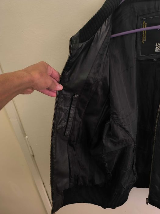 Кожено яке ,JACK& JONES XL естествена кожа