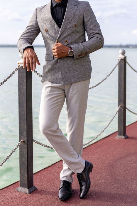 Sacou gri material rezistent