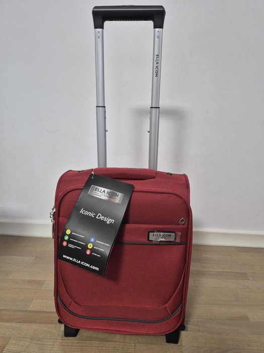 Troler de cabină Ella Icon Petra, textil, 40X30X20 cm, roșu, nou