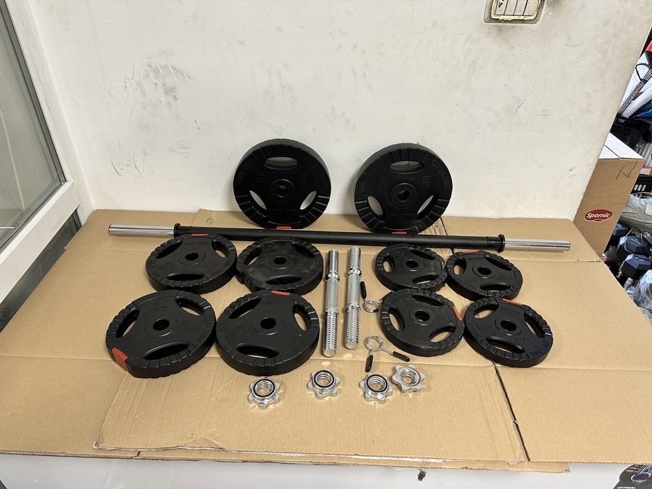 Pachet sala, gantere+haltera reglabile greutate 32 kg