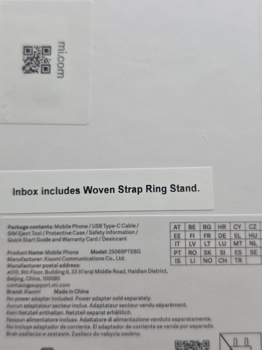 Xiaomi 15T, 12GB RAM, 256GB ROM, 5G Rose Gold + Woven Strap Ring Stand