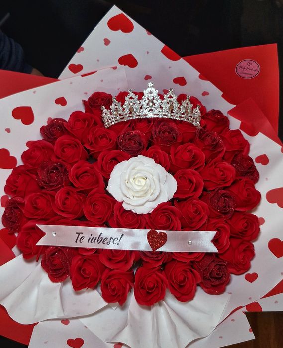 Buchet trandafiri de săpun /ziua îndrăgostiților/trandafiri Criogenați