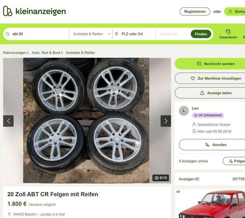 4x Seturi Roti Audi 20" Parallel 10 spite + 21" Performance Blade Bi Color Diamond Cut/Black + 20" ETA BETA Venti-R + 20" ABT 0803 Vand Schimb cu auto