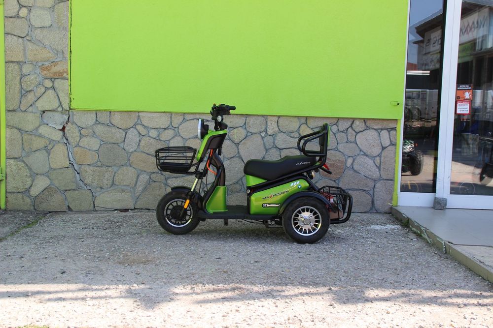 Двуместна електрическа триколка Pudding 1800W-48V-20Ah GREEN
