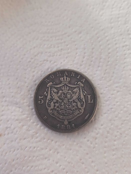 Vând moneda argint Carol I, 1881