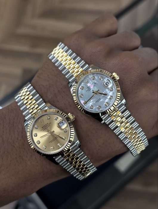 Rolex Date-Just Diamond 31 Yellow Gold Mother of Pearl Dial