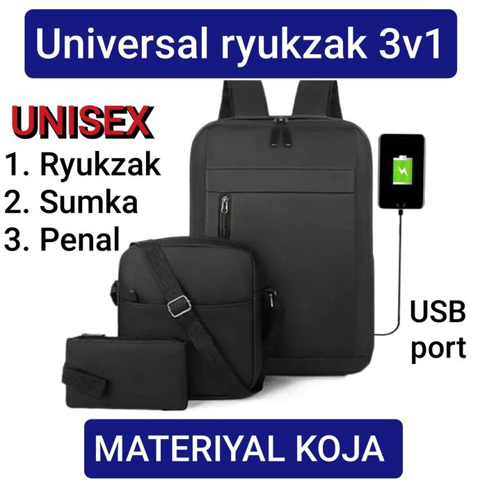 Универсальный рюкзак 3в1 — для школы, университета, путешествий и повс