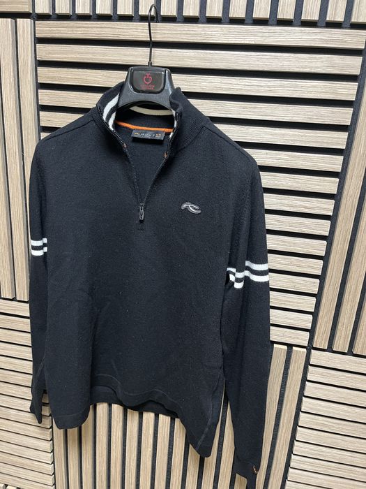 KJUS : 1/4 Zip 100-%  Wool Jumper - Вълна размер М/Л Оригинал