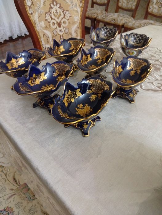 вазалар, сервиз, бокаллар, чак чувга идиш, коса