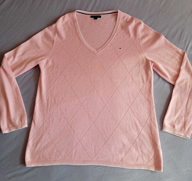 2за1 SPRING SALE TOMMY HILFIGER XL Plaid Shirt+V-Neck Sweater риза+топ