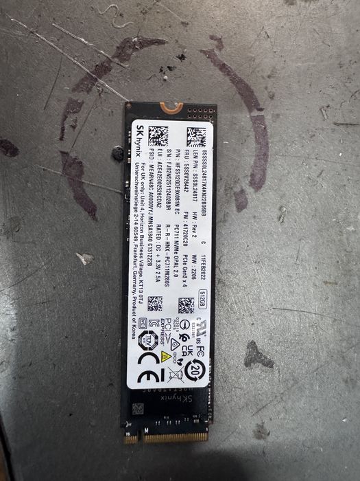 Ssd 512gb m.2 nvme.