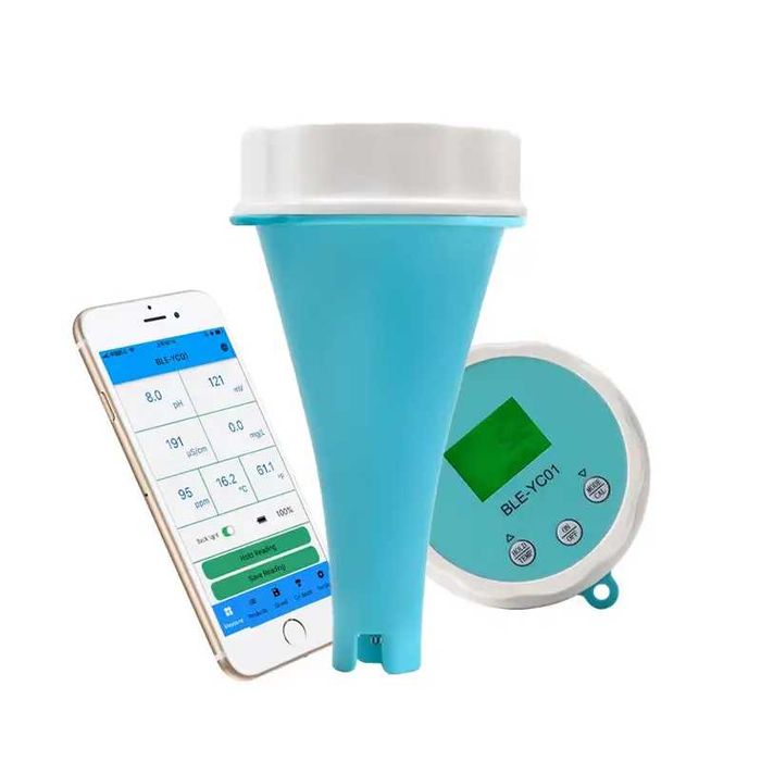 Monitor Piscina, Spa 6 in 1 PH/ CLOR/ ORP/ TDS/ EC/ Temp Bluetooth