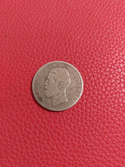 Monedă de argint 2 lei 1881. Bonus moneda 2 lei 1941.