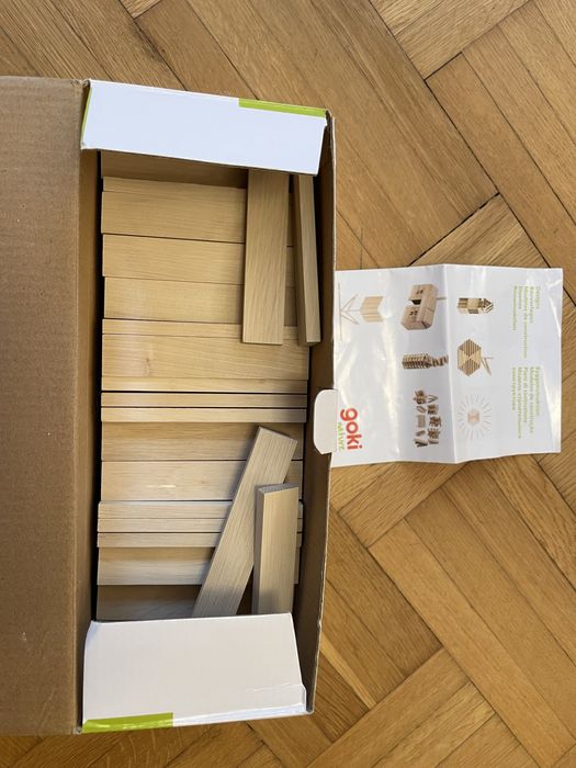 Joc constructii piese lemn Goki