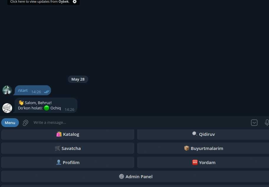 telegram bot online shop