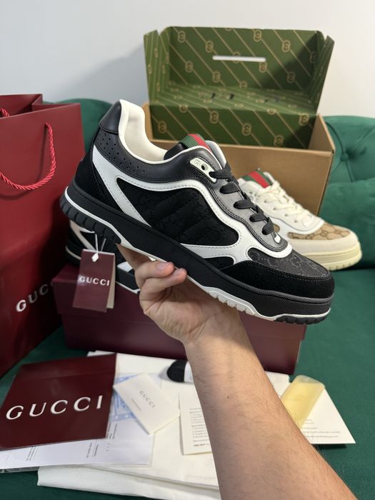 Adidasi Gucci piele naturala 100% Full Box colectie noua