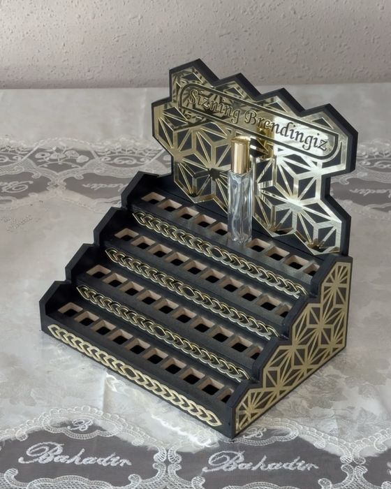 Parfum uchun MDF materialidan shkatulka atir podstavka organayzer 2