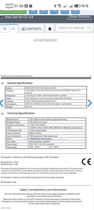 Cloud CX-A4  Amplificator