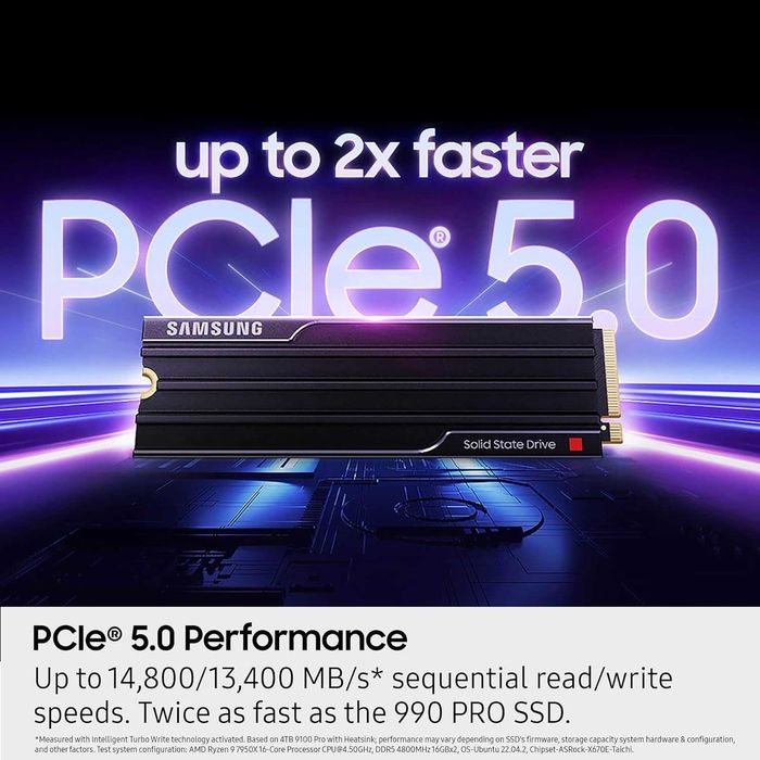 Samsung 9100 Pro 2TB heatsink, M.2, NVMe PCIe 5.0, SIGILAT IN CUTIE