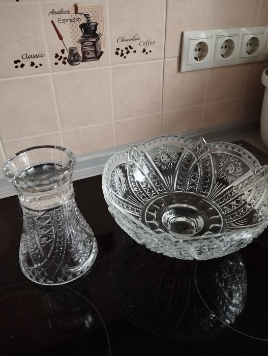 хрустальная фруктовница